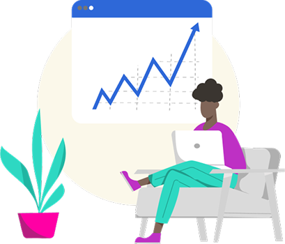 A teen holds a cup of coffee while completing a TeenVoice survey and selecting an answer.